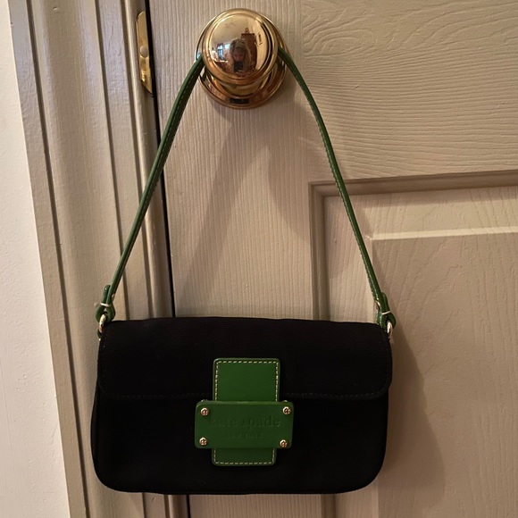 kate spade Handbags - Kate Spade Navy/Green Shoulder Bag